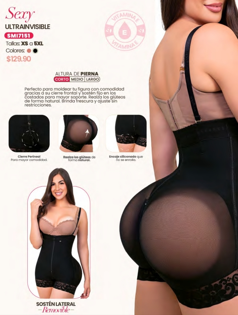 Girdle Faja Stagmi SMI7151 Sexy Hourglass Smaller Waist Wider Hips BBL Shapewear